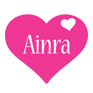 Ainra love-heart logo