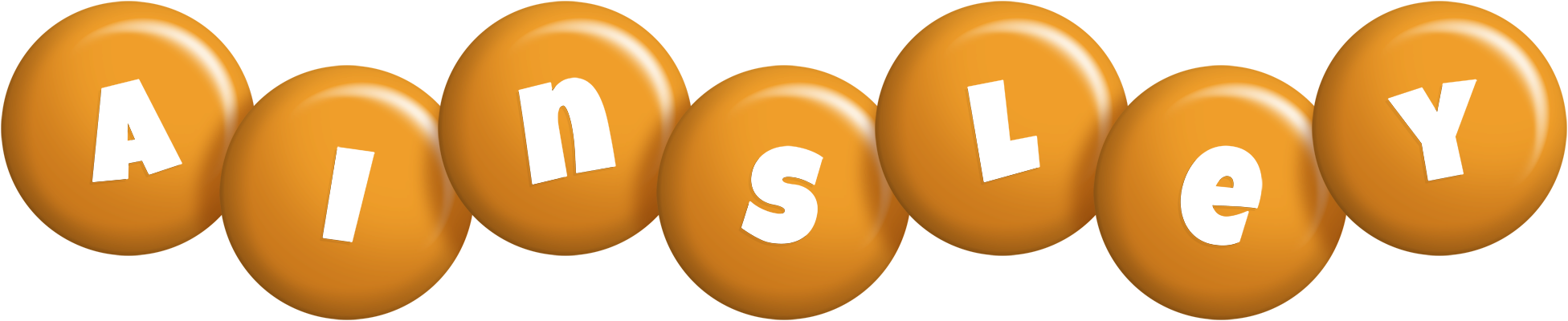Ainsley candy-orange logo