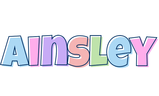 Ainsley pastel logo