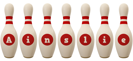 Ainslie bowling-pin logo