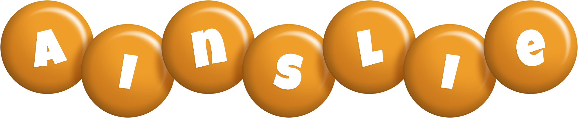 Ainslie candy-orange logo