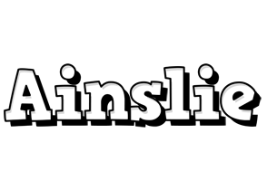 Ainslie snowing logo