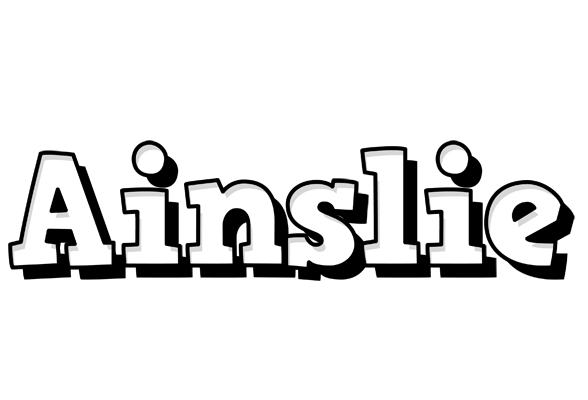 Ainslie snowing logo