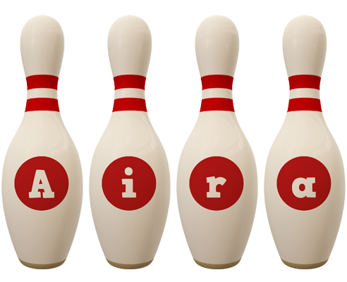 Aira bowling-pin logo