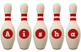 Aisha bowling-pin logo
