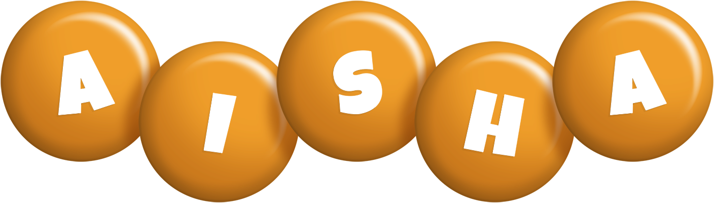Aisha candy-orange logo