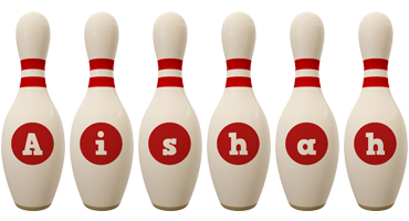 Aishah bowling-pin logo