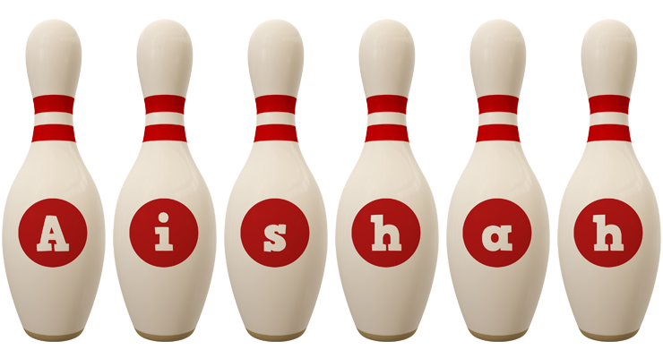 Aishah bowling-pin logo