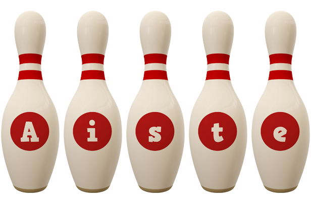 Aiste bowling-pin logo