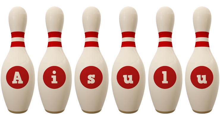 Aisulu bowling-pin logo