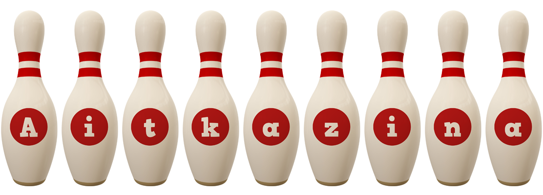 Aitkazina bowling-pin logo