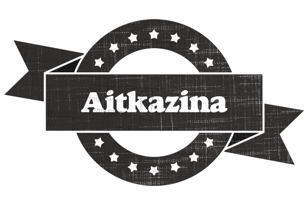 Aitkazina grunge logo