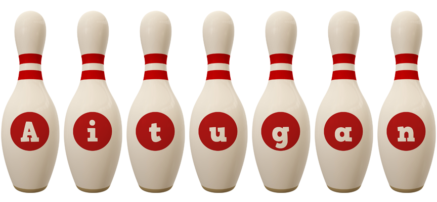 Aitugan bowling-pin logo