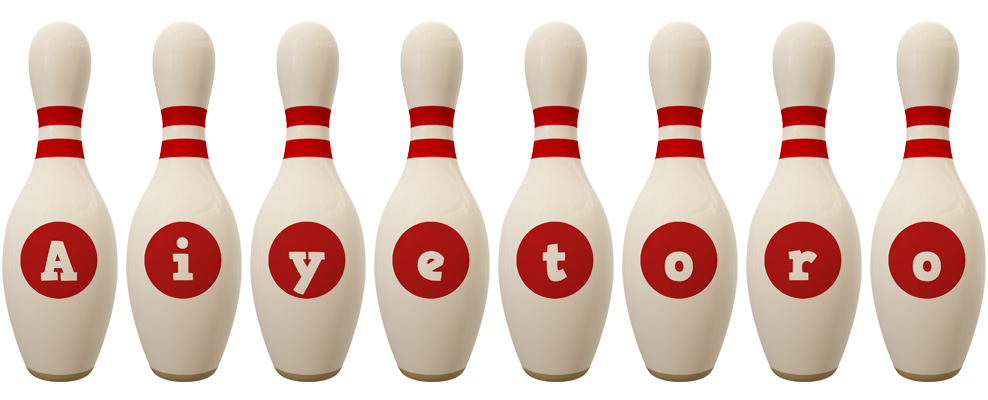 Aiyetoro bowling-pin logo