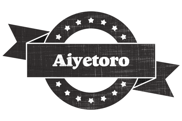 Aiyetoro grunge logo