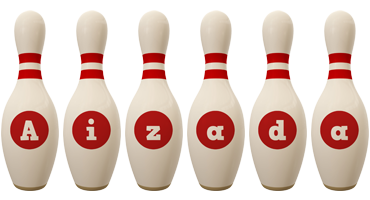 Aizada bowling-pin logo