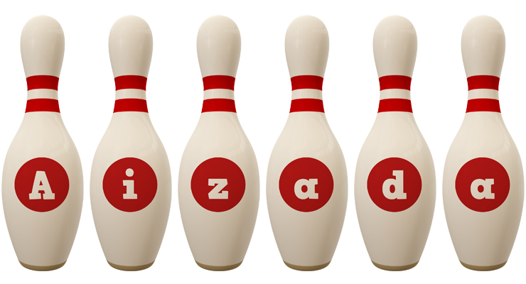 Aizada bowling-pin logo