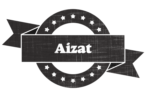 Aizat grunge logo