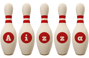 Aizza bowling-pin logo