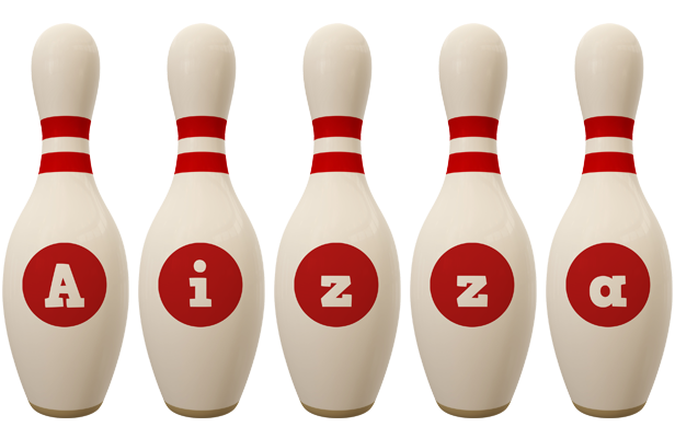 Aizza bowling-pin logo