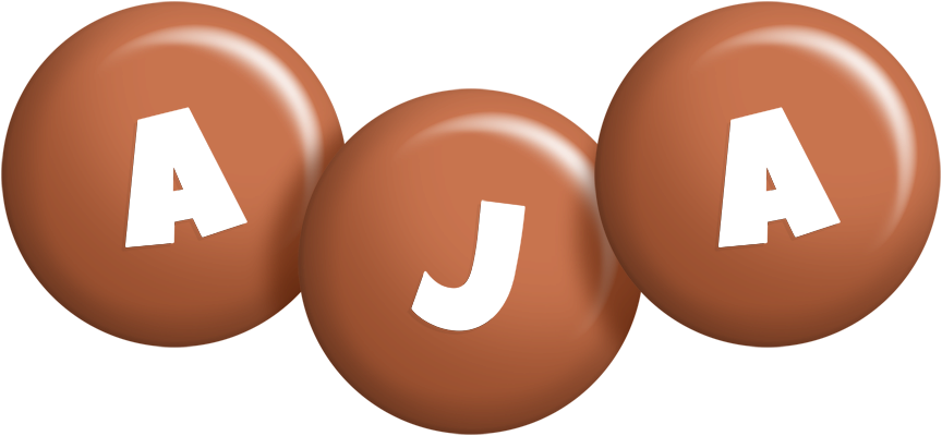 Aja candy-brown logo