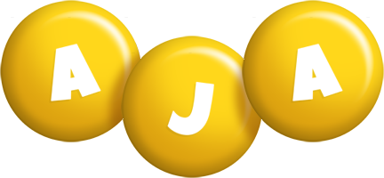 Aja candy-yellow logo