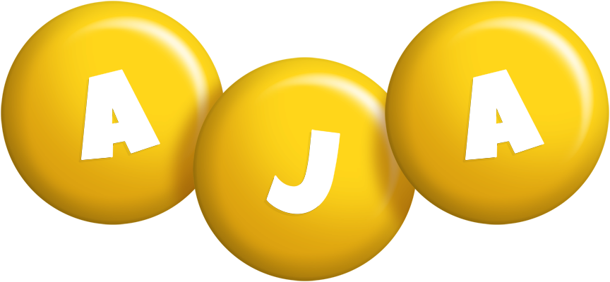 Aja candy-yellow logo