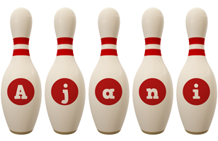 Ajani bowling-pin logo