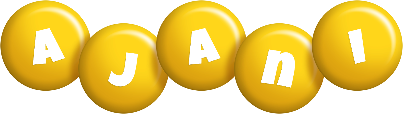 Ajani candy-yellow logo