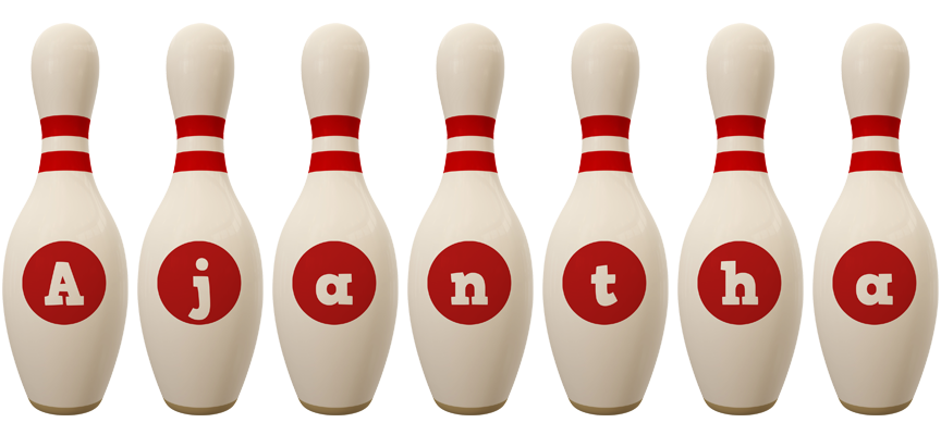 Ajantha bowling-pin logo