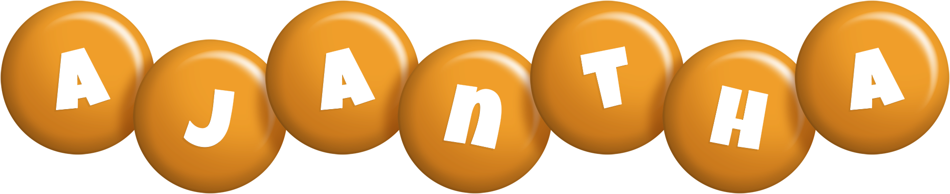 Ajantha candy-orange logo