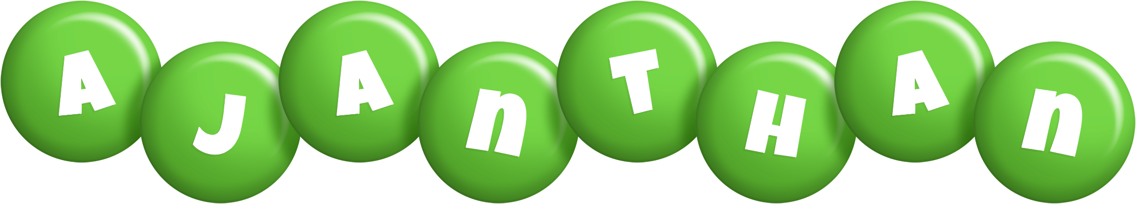 Ajanthan candy-green logo