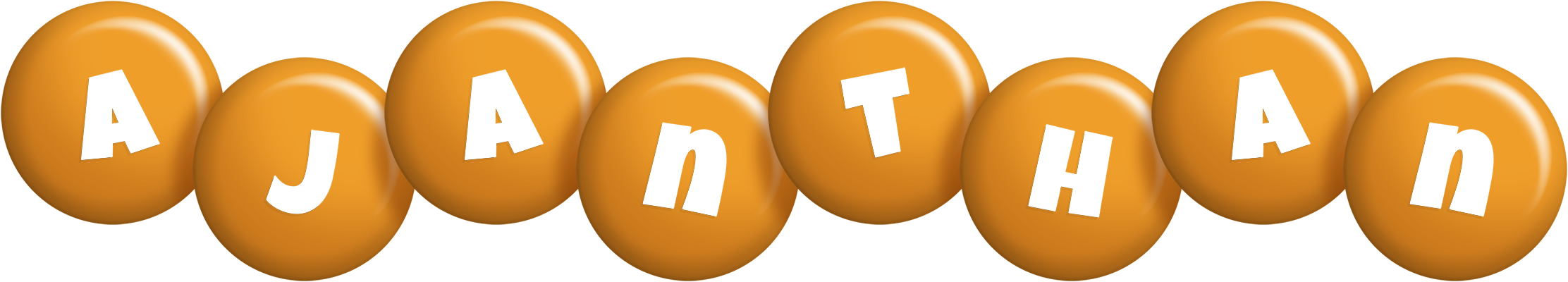 Ajanthan candy-orange logo