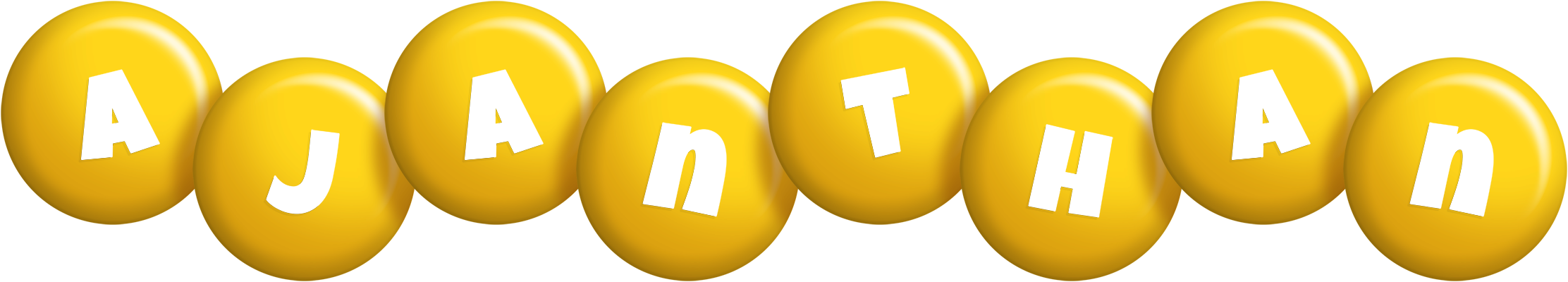 Ajanthan candy-yellow logo