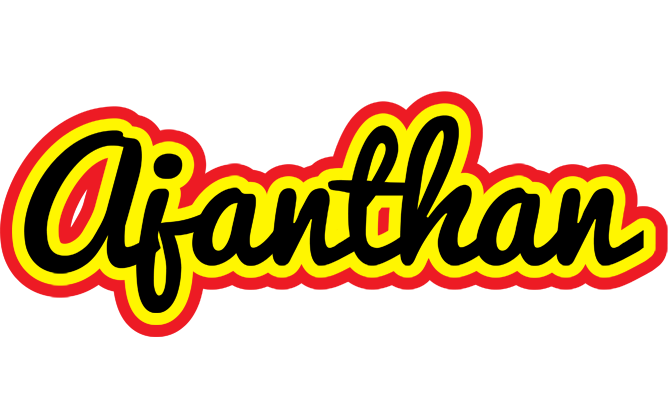 Ajanthan flaming logo
