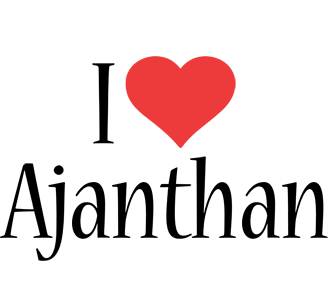 Ajanthan i-love logo