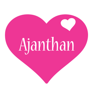 Ajanthan love-heart logo