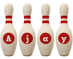 Ajay bowling-pin logo