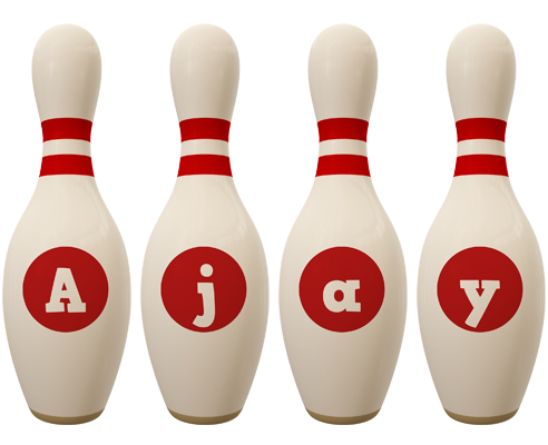 Ajay bowling-pin logo