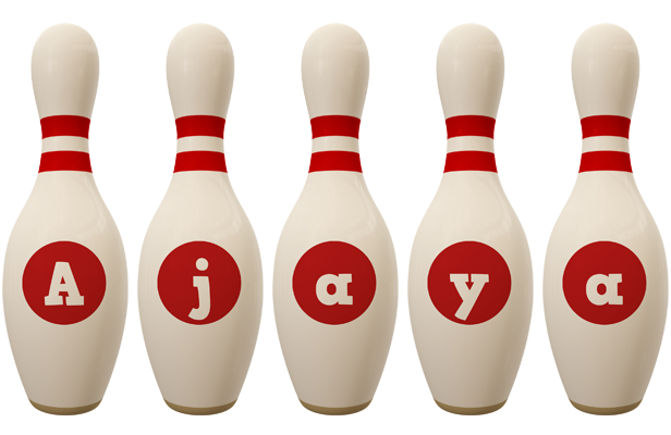 Ajaya bowling-pin logo