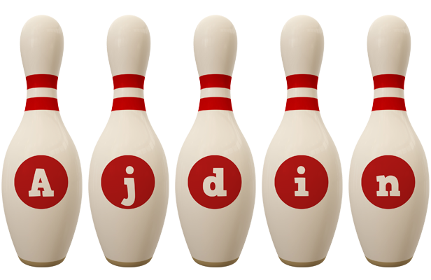 Ajdin bowling-pin logo