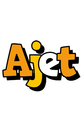 Ajet cartoon logo