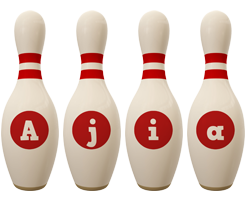 Ajia bowling-pin logo