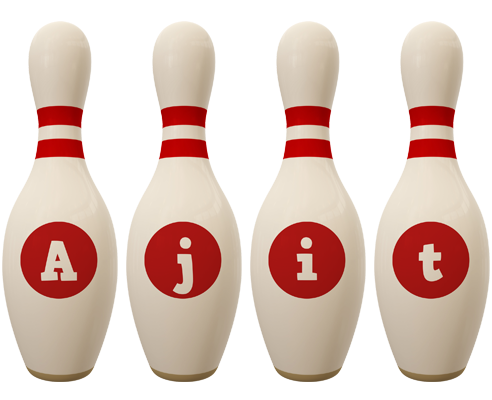 Ajit bowling-pin logo