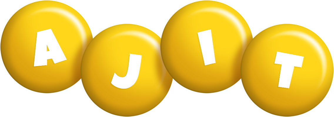 Ajit candy-yellow logo