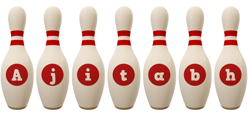 Ajitabh bowling-pin logo