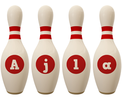 Ajla bowling-pin logo