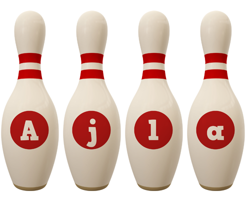 Ajla bowling-pin logo
