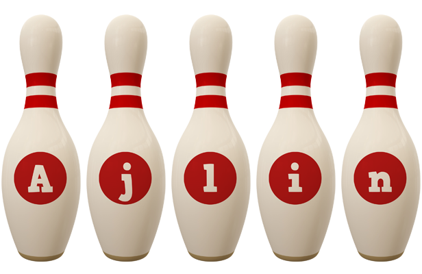 Ajlin bowling-pin logo