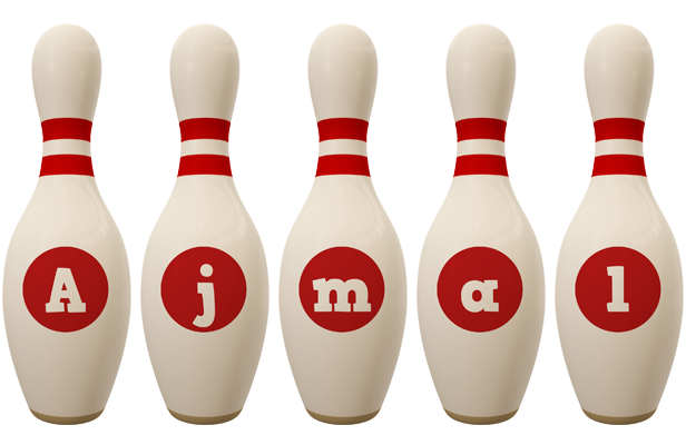 Ajmal bowling-pin logo